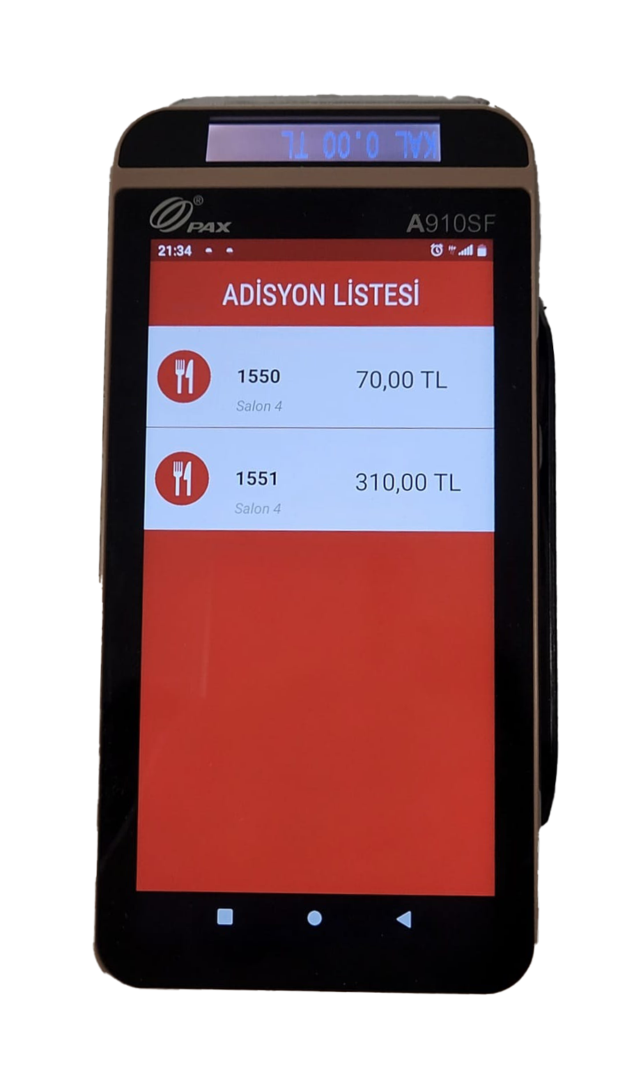 Orderly POS Entegrasyonu