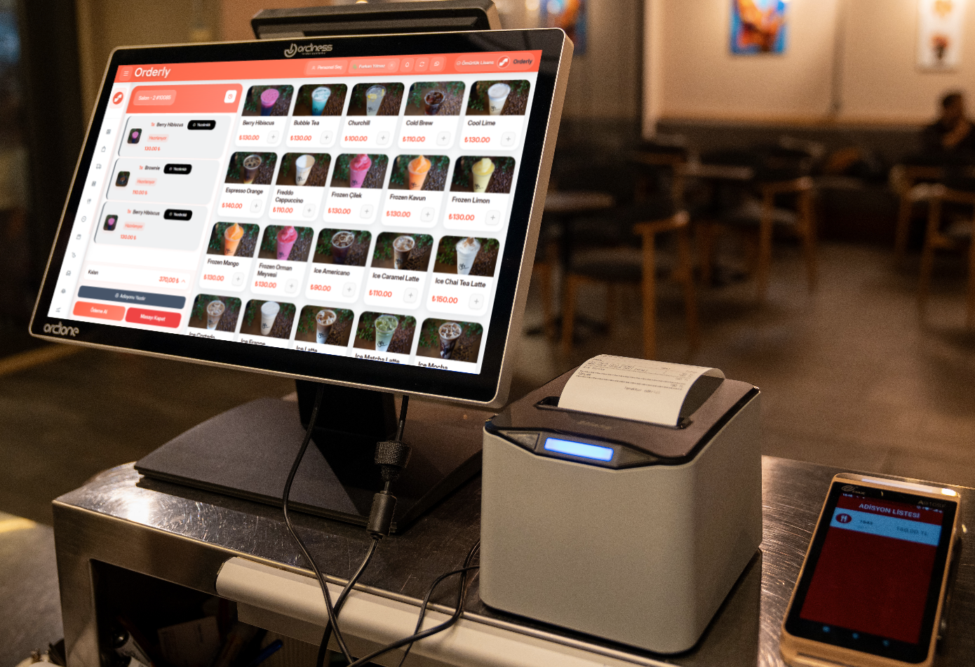 Orderly ile kafe POS operasyonunda nelerin değiştiğini gösteren görsel